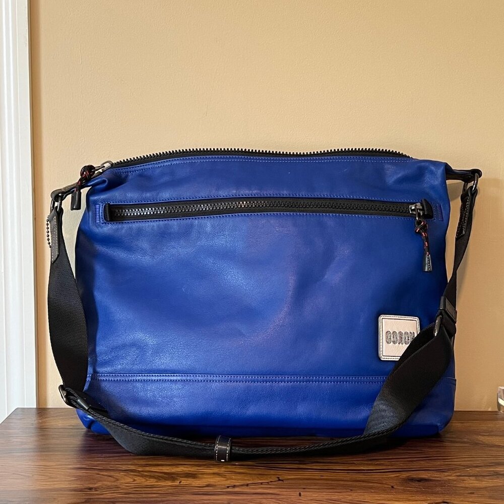 Coach Pacer Messenger bag crossbody leather 78831 laptop Sport Blue